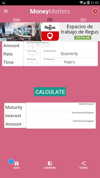EMI Calculator + FD & RD - Preview 6