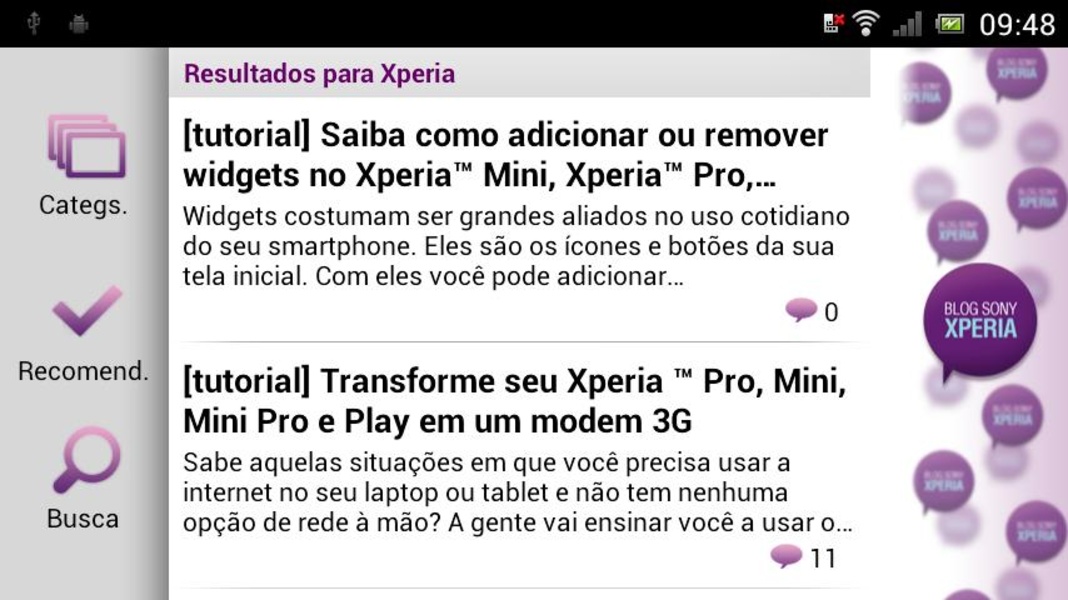 Blog Sony Xperia - Preview 1