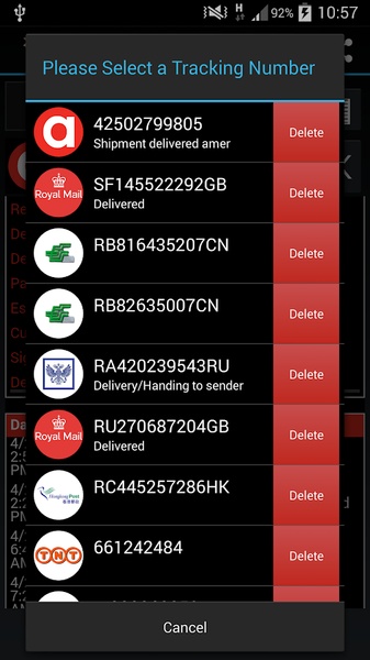 Parcel Tracker - Preview 2