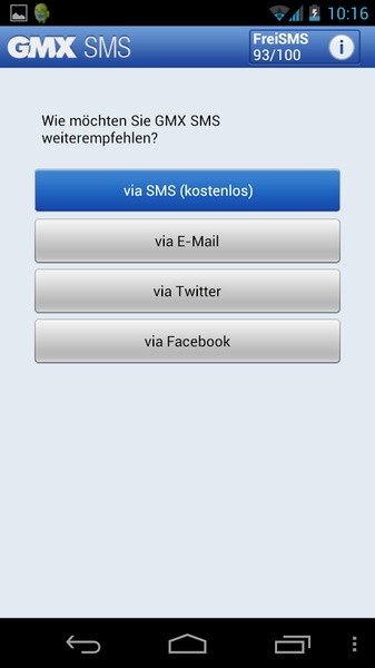 GMX SMS - Preview 3