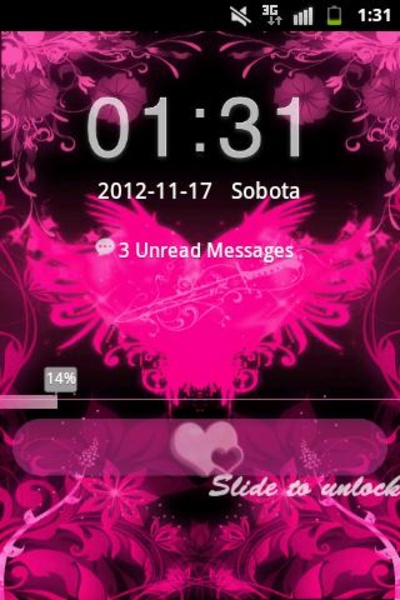 GO Locker Theme Pink Hearts - Preview 3
