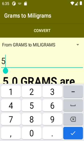 Grams to Miligrams converter - Preview 3