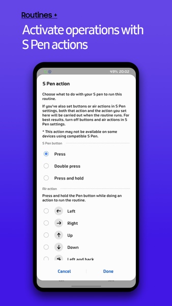 Samsung Routines + - Preview 2