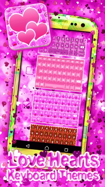 Love Hearts Keyboard Themes - Preview 1