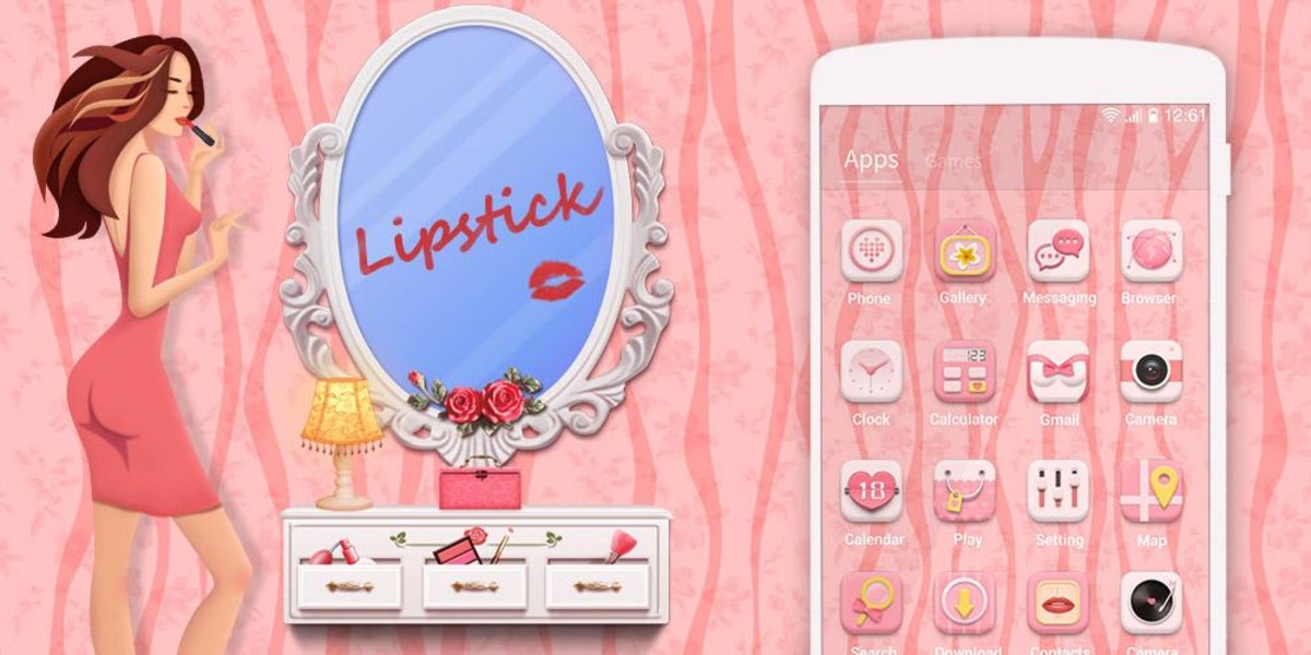 Lipstick GOLauncher EX Theme - Preview 3