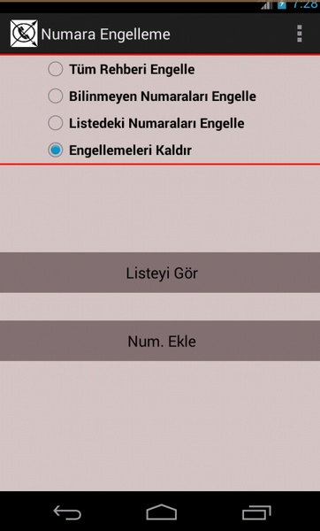 Arama Engelleme - Preview 2