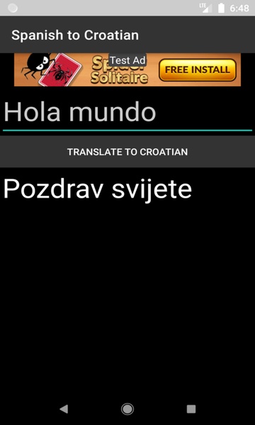Spanish to Croatian Translator - Preview 4