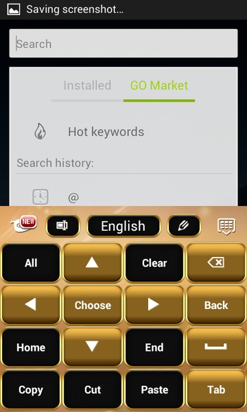Neon Gold GO Keyboard - Preview 2
