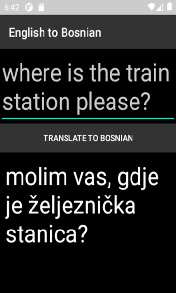 English to Bosnian Translator - Preview 2