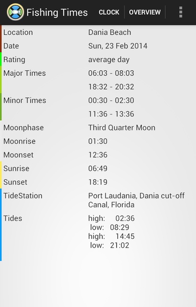 Fishing Times Free - Preview 4