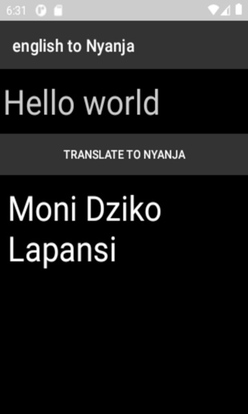 english to Nyanja translator - Preview 4
