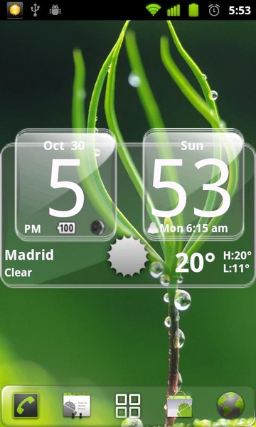 Sense Analog Glass Clock 4x2 - Preview 2
