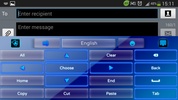 Blue Neon GO Keyboard Theme screenshot 3