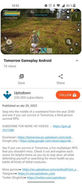 Tomorrow para Android - Baixe o APK na Uptodown