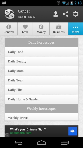 Smart Horoscope - Preview 3