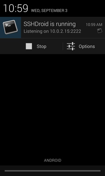 SSHDroid - Preview 2
