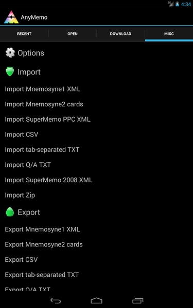 AnyMemo - Preview 1