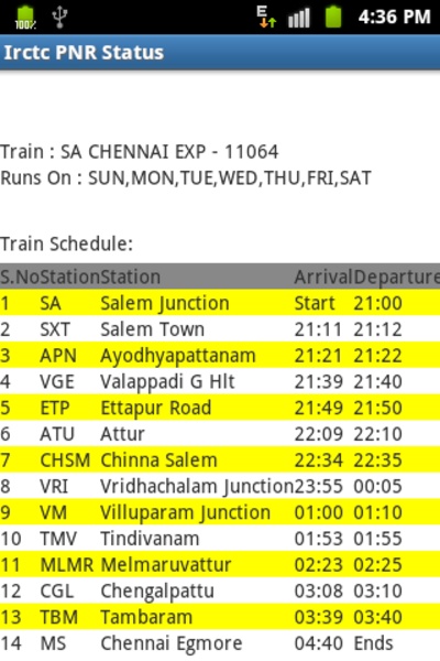 Irctc PNR Status - Preview 4