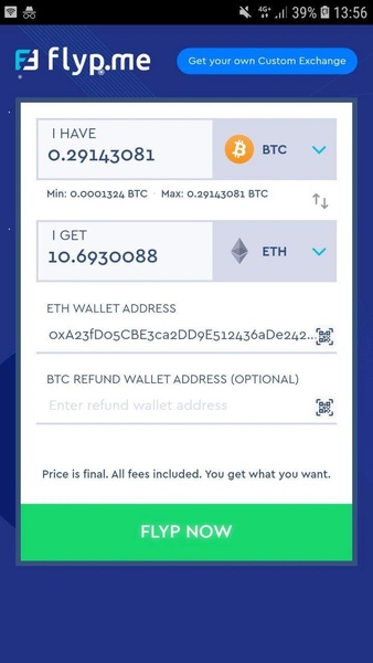 Flyp.me - Crypto Exchange - Preview 2