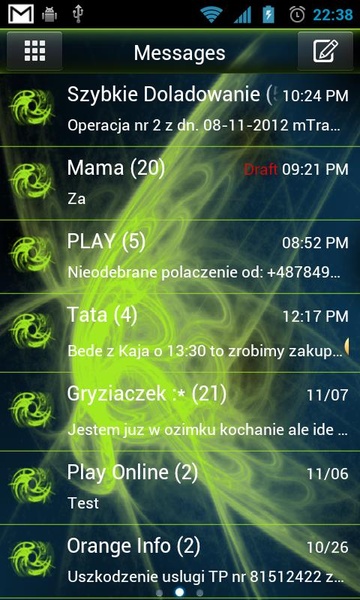 GO SMS Pro Future Theme - Preview 3