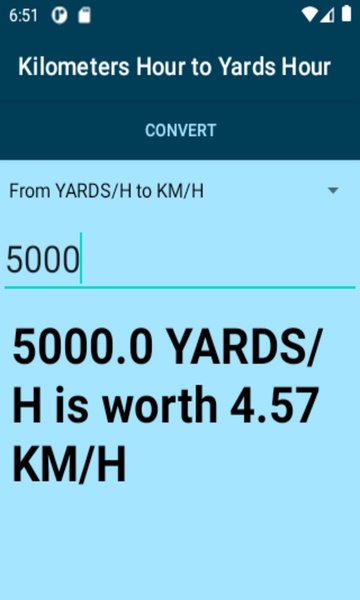 Kilometers Hour to Yards Hour converter - Preview 1