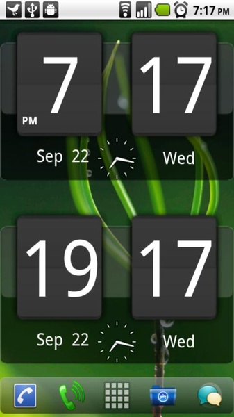 Sense Analog Clock Widget Dark - Preview 2