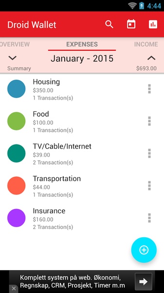 Droid Wallet - Preview 8