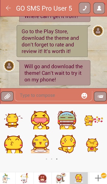 GO SMS Retro Theme - Preview 1