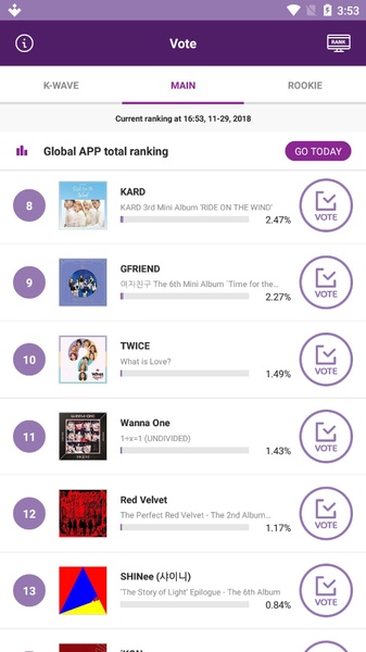 The 28th SMA official voting app for Global - Preview 7