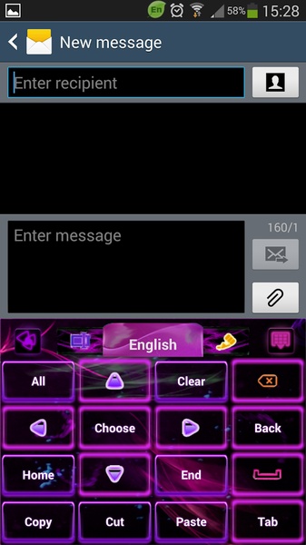 Purple Flame GO Keyboard theme - Preview 4