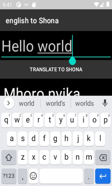 english to Shona translator - Preview 3