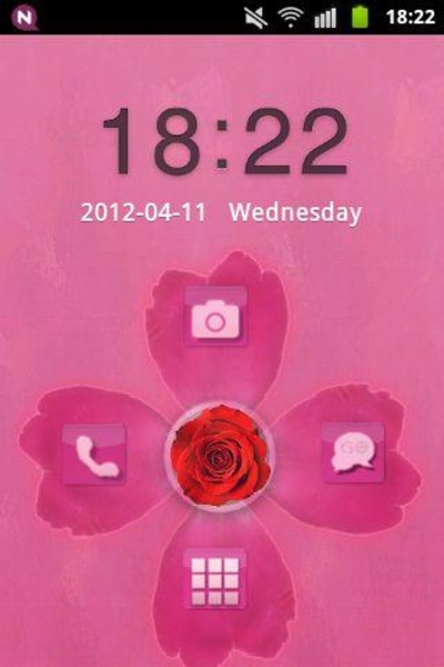 GO Locker Theme Pink Cute Rose - Preview 3
