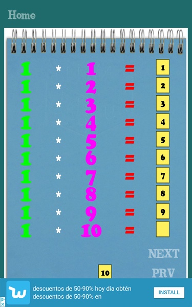 Maths Multiplication Table - Preview 2