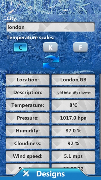 Winter Weather Clock Widget - Preview 5