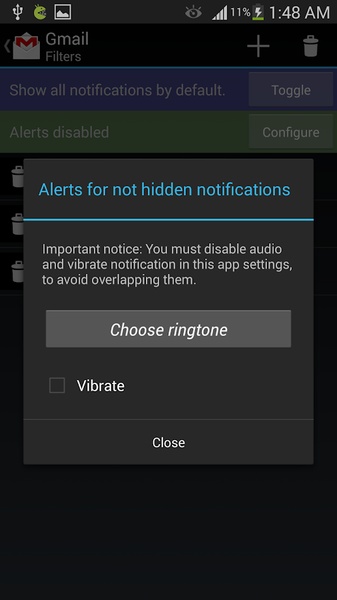 Notifications filter - Preview 1