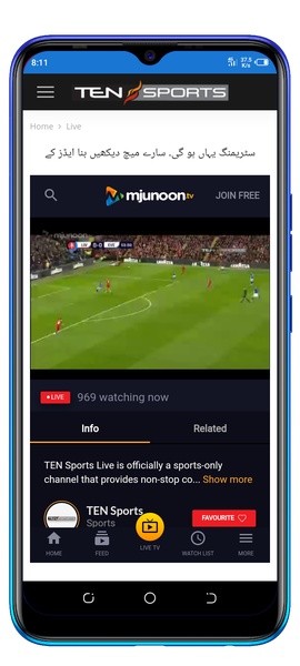 Live ten sports discount tv online free