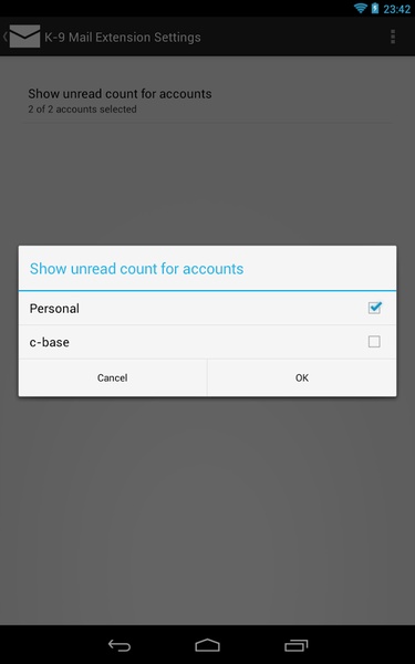 K-9 Mail DashClock Extension - Preview 4