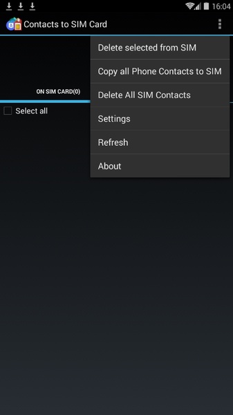 Contacts to SIM Card - Manage your contacts - Preview 3
