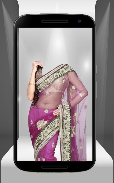 women saree suit photo montage - Preview 2