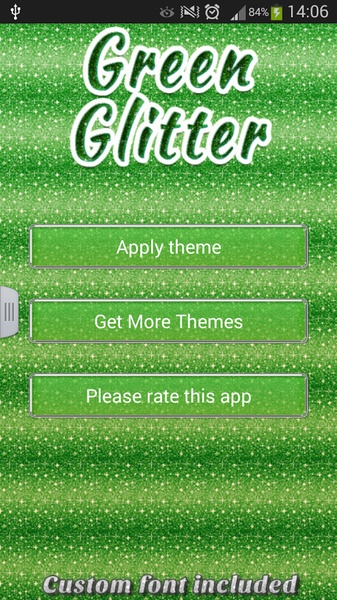 GO Keyboard Green Glitter Theme - Preview 5