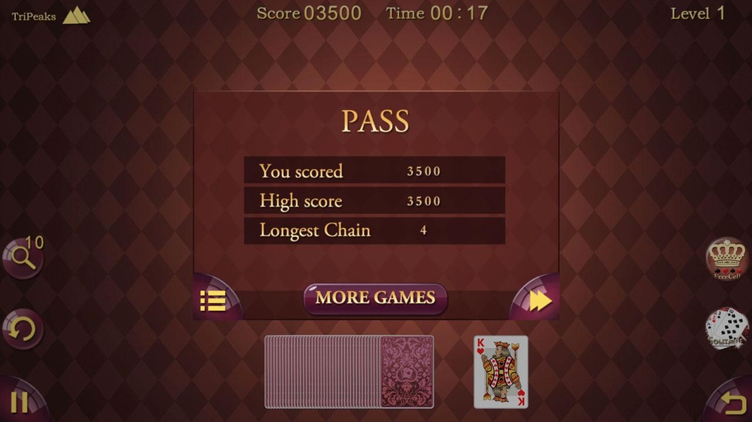 TriPeaks Solitaire - Preview 1