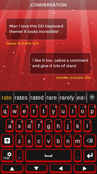 Red Keyboard Theme - Preview 11