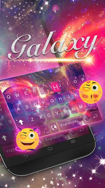 Dreamer Galaxy Emoji Keyboard Theme - Preview 2