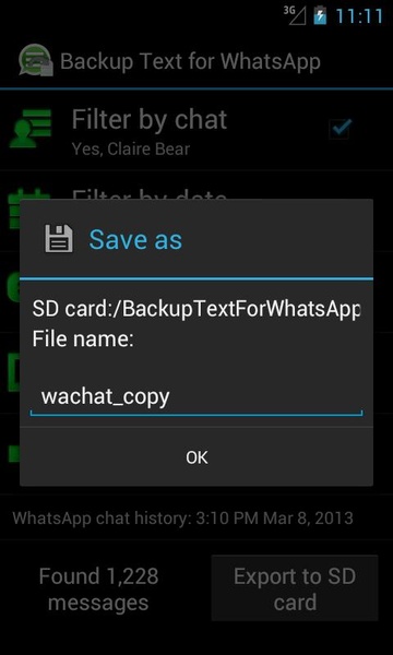 Backup Text for Whats - Preview 2