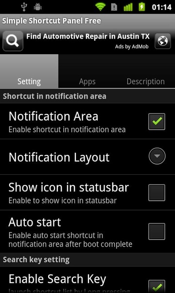 Simple Shortcut Panel Free - Preview 2