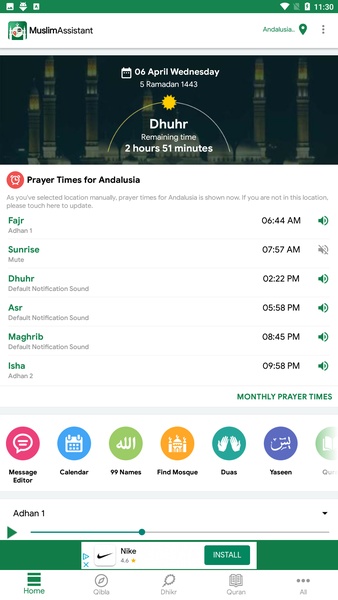 Muslim: Qibla Finder, Prayer Times, Quran, Azan - Preview 2