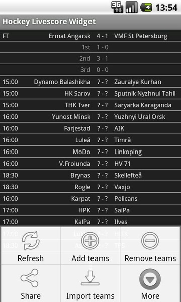 Hockey Livescore Widget - Preview 20