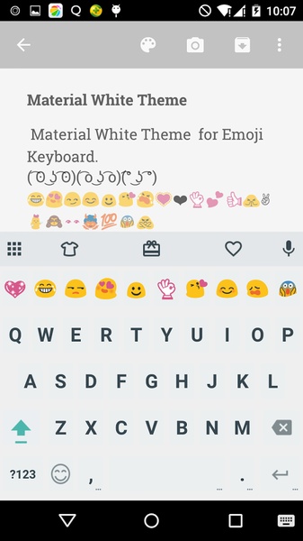 Material White Emoji Keybaord - Preview 6