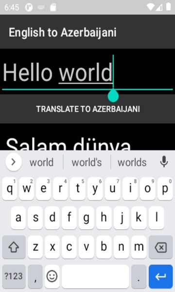English to Azerbaijani Translator - Preview 3