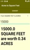 Acres to Square Feet converter screenshot 1